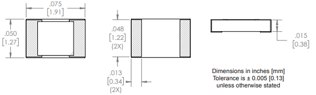 Vishay / Barry Industries RP Series RF Resistors w/ Wraparound Terminals